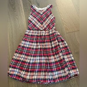 Plaid Sleeveless Kids Dress